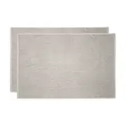 2pc Bambury Ultra soft Angove Bath Mat 50x80cm Pebble Cotton Woven Home Decor