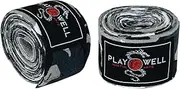 Playwell Martial Arts Boxing Cotton Grey Camo Hand Wraps - 4 Meter Long