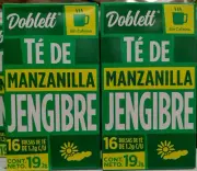 2X DOBLETT TE MANZANILLA JENGIBRE / CHAMOMILE GINGER TEA -2 CAJAS 16 SOBRES c/u