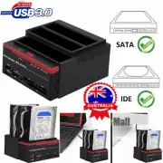 2.5" 3.5" SATA IDE Hard Disk Drive HDD Docking Station Clone USB HUB Card Reader