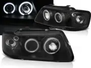Headlights for Audi A3 8L 1996 1997 1998 1999 2000 VR-1149 Angel Eyes CCFL Black