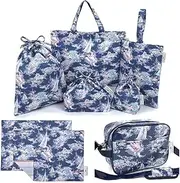 COLORFUL CANDY STYLE/Laura Ashley Kindergarten Entrance Series 7 Piece Set Riviera Lesson Bag, Kindergarten School Bag, Shoe Case, Gymnastics Clothing Bag, Lunch Bag, Cup Bag, Luncheon Mat, Girls