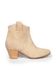 Beige Suede Ankle Boots