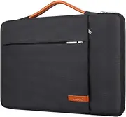 Lacdo 360° Protective Laptop Sleeve Case for 15 inch New MacBook Air M4 A3241 2025, M3 A3114, M2 A2941 2024-2023, 15 inch MacBook Pro A1990 A1707, Dell XPS 15 Plus Computer Bag, Water-Resistant, Black