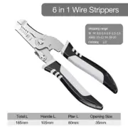 6 In 1 Wire Stripper Tools Multitool Wire Pliers Crimping Pliers Cable Cutter