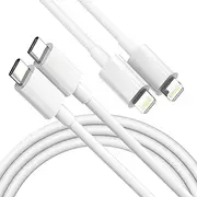 2 Pack USB C to Lightning Cable 5 FT [MFi Certified] iPhone Charger Fast Charging Cable Compatible with iPhone 14 13 13 Pro Max 12 12 Pro Max 11 XS XR X 8 for iPad（5FT）