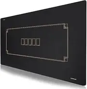 Godel Texas Hold'em Poker Mat | Portable Poker Table Top, Black and Champagne Gold, 180x90 cm, Water Repellent, Noise Reduction, and Premium Carrying Bag for Games Everywhere