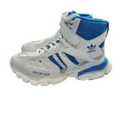 Authentic BALENCIAGA Track Forum Sneakers Adidas Collab Blue & White 43 US10