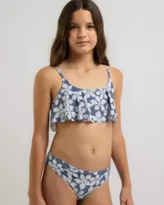 [Roxy] Girls' Drifter Floral Flutter Bikini Set