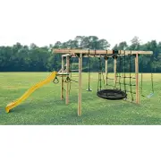 Orangutan Climbing Cube Jungle Gym All-in-One Play Centre with Yellow 2.2m Slide