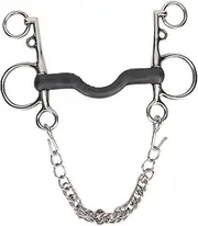 All Purpose Ring Horse Snaffle Stainless Steel Copper Roller Jointed Mouth Snaffle Bit Rustproof and Safe for Equestrian Use Ideal for Training and Riding 127mm / 5.0in
