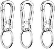 [AIMALL] Premium 3-Pack Detachable Alloy Keychain - Durable Zinc Key Ring Clasp Clip - Ideal for DIY Projects & Everyday Use