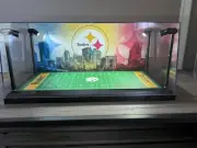 Pittsburgh Steelers Custom 2-card PSA display case with LED lights - City