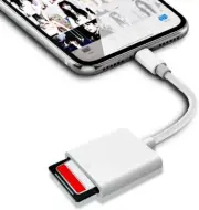 [Apple MFi Certified] SD Card Reader for iPhone/iPad,Lightning to SD Card Camera