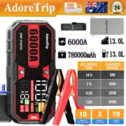 Portable Car Jump Starter 78000mAh 6000A Pack Booster Charger Battery Power Bank