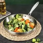 304 Stainless Steel Frying Pan Nonstick Wok Fried Steak Pot Induction Cooker
