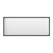 Bathroom Mirror High Gloss Grey 100 Cm Chipboard