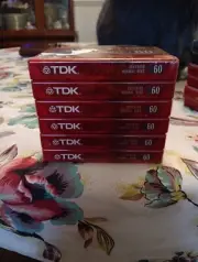 6 Pack Unopened Tdk Superior Normal Bias D60 Cassette Tapes