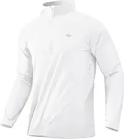 [MIER] Dry Fit Quarter Zip Pullover for Men, Long Sleeve 1/4 Zip Lightweight Golf Athletic Fishing Shirts (Sun Protection)