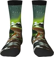 [EdWal] Soft Frog and Rain print Moisture Wicking Socks Sports Socks for Men and Women Warm thermal Boot Hiking Socks
