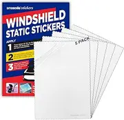 Windshield Sticker Applicator 5 Pack 5"x7" Static Cling for Stickers Easy Application, Removal and Re-Application