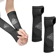 [Laralily] 1 Pair of Volleyball Arm Protectors Arm Sleeves Volleyball Arm Protectors Volleyball Women with Silicone Strips Arm Warmers Volleyball Arm Protectors Forearm Protection Accessories for Sports