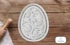 Easter Egg With Patterns Cookie Cutter with Embosser Stamp #2