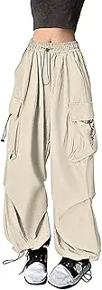 Cargo Pants for Women SummerBaggy High Waist Stretchy Hiking Pants Lightweight Comfy Casual Trousers Pockets 2025