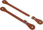 DINHEAROM 2pcs Adjustable Horse Riding Spur Straps Supplies for Training Comfortable Lightweight Boot Straps Faux