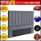 Artiss Bed Frame Double Size Bed Head Headboard Bedhead Velvet Base VELA Grey