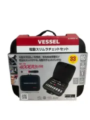 VESSEL 400ER3-1M Cordless Slim Ratchet Driver Kit w/ 31 Socket Bits Japan