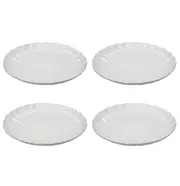 4pc Ladelle Marguerite Stoneware Dinner Plate 27.2x27.2x3.2cm Serveware White