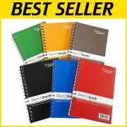 Portable Spiral Sketch Books - 6 Pack, 720 Total Pages for Creative Expression