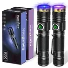 Uv Flashlight 365nm & 395nm Light Usb Rechargeable Ultraviolet Led Blacklight Wo