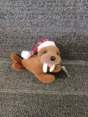1998 Coca Cola Walrus in Snowflake Nightcap Bean Bag Plush with Tag