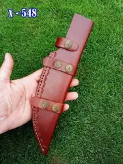 Custom Handmade Fixed Blade Knife Leather Sheath Scout Holster EDC Knife X548