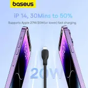 Baseus Pudding Series Fast Charging Cable USB-C to IP 20W 1.2m (Black)
