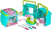 CRAYOLA Scribble Scrubbie Pets Scented Spa Set, Color and Customize Pets Over and Over Again, Features 3 Washable Scented Markers and 2 New Pets in a Portable Storage Case, Multi (747469)