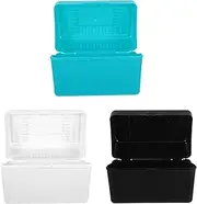 STOBOK 1 Set Index Card Holder Index Cards Box Plastic Index Card Organizer for Home Office Flashcards Recipes and Addresses