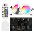 WIFI Bluetooth Control LED Downlight 9W 5W RGB CW WW Recessed Ceiling Spotlight