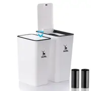 Large Capacity Recycling Garbage Trash Bin with Free Garbage Bag for Kitchen