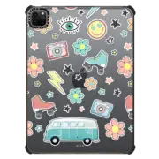 iPad Pro 11-inch (3rd/4th gen) iPad Impact Case Retro colorful stickers - sorority camping aesthetic
