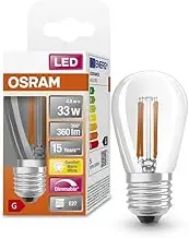 OSRAM Superstar LED Light Bulb for E27 Socket, Clear Glass, Warm White (2200 K), 360 Lumens, Replacement for Conventional 35 W Bulbs, Dimmable, Pack of 1