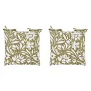 2x J.Elliot Home Kennedy Chair Pad 40x40cm Olive & Ivory Modern Home/House Decor