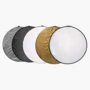 Multi Large 5-in-1 Photography Reflector Diffuser Disc (43"/110cm)