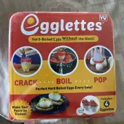 As Seen On TV Egglets Hard Boiled Eggs Without The Shell 4ct. Open Box Unused