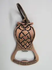 Key Chain Metal Bottle Cap Opener ~ NIGHT SHIFT Brewing ~ Everett, MA ~ Owl Bird