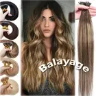 1G/S Balayage THICK Nano Ring Tip Beads Human Remy Hair Extensions Micro Loop 8A