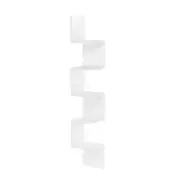 Rossi 5-Tier Wall Mount Floating Radial Corner Shelf, White