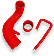Rynplex Air Intake Silicone Air Intake Induction Hose Tube, for Opel, for Vauxhall, for Astra G 2.0 Turbo Z20let With 70mm AFM Air Flow Mass Meter Car Air Intake Hose(BLACK Red)